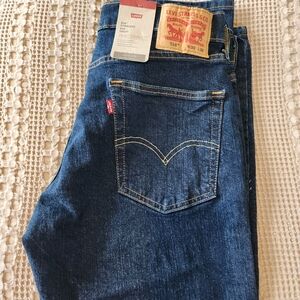 Levi's Men's Straight Jeans in Dark Indigo Blue